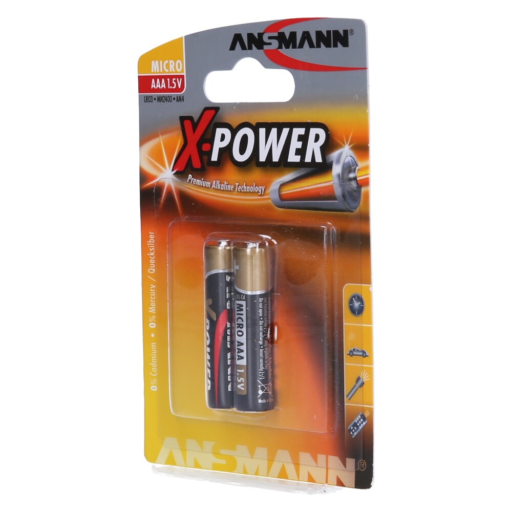 Ansmann X-POWER alkalni baterijski vložek 2xAAA