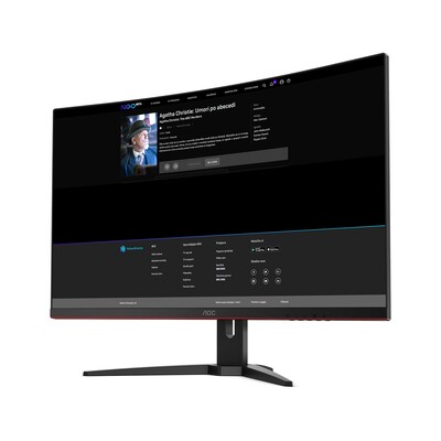 AOC Ukrivljen monitor C32G1 črna