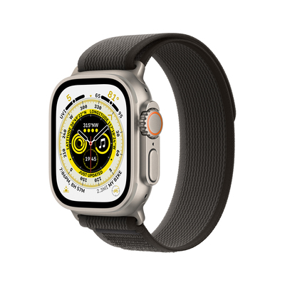 Apple Pametna ura Watch Ultra GPS + Cellular 49mm Trail Loop (MQFW3BS/A) S/M titan s črno-sivim paščkom TL