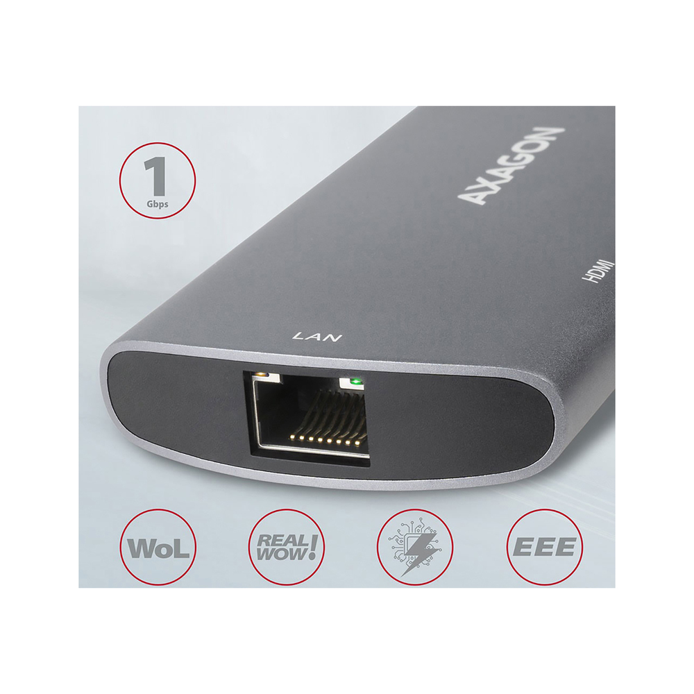 Axagon Hub USB-C 6v1 (HMC-6M2)