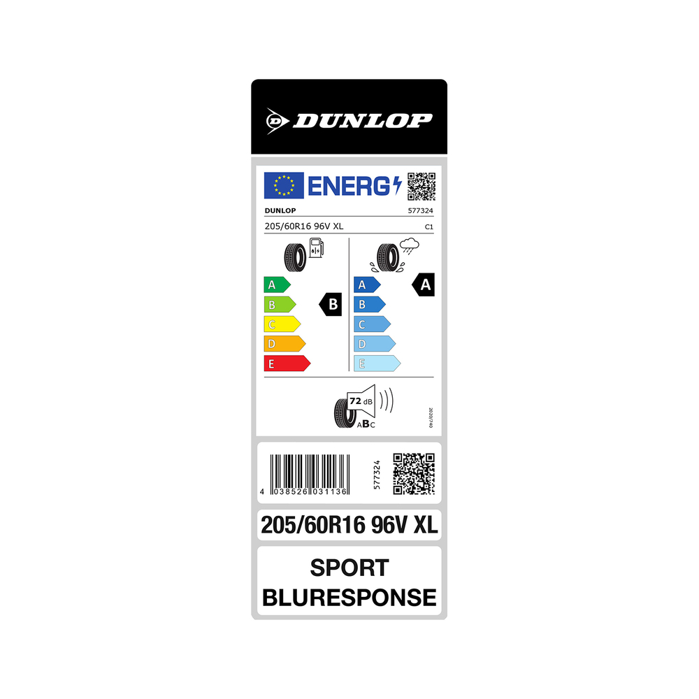 Dunlop 4 letne pnevmatike 205/60R16 96V Sport BluResponse XL