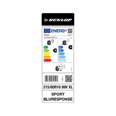 Dunlop 4 letne pnevmatike 215/60R16 99V Sport BluResponse XL črna