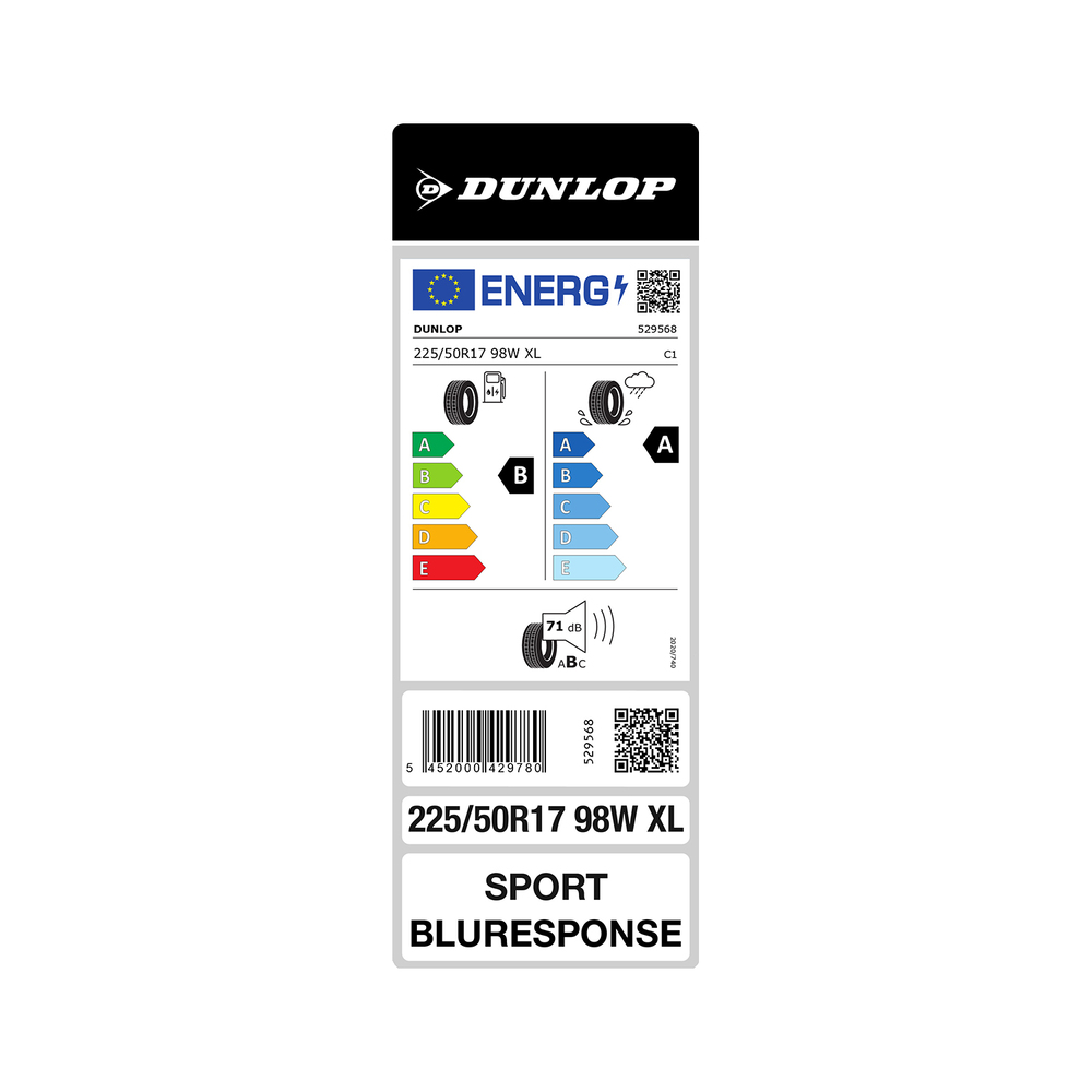 Dunlop 4 letne pnevmatike 225/50R17 98W Sport BluResponse XL MFS