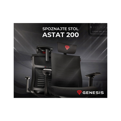 Genesis Gamerski/pisarniški stol ASTAT 200 črna
