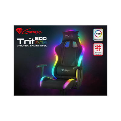 Genesis Gamerski stol TRIT 600 RGB črna