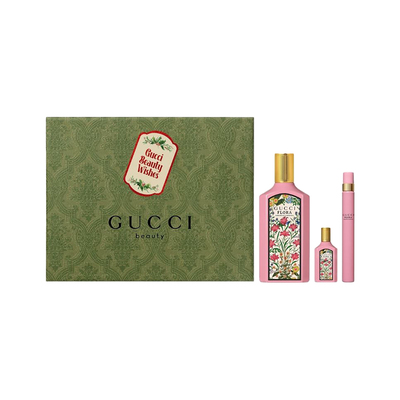 Gucci Ženski set Flora Gorgeous Gardenia, parfumska voda 100 ml, 10 ml in 5 ml