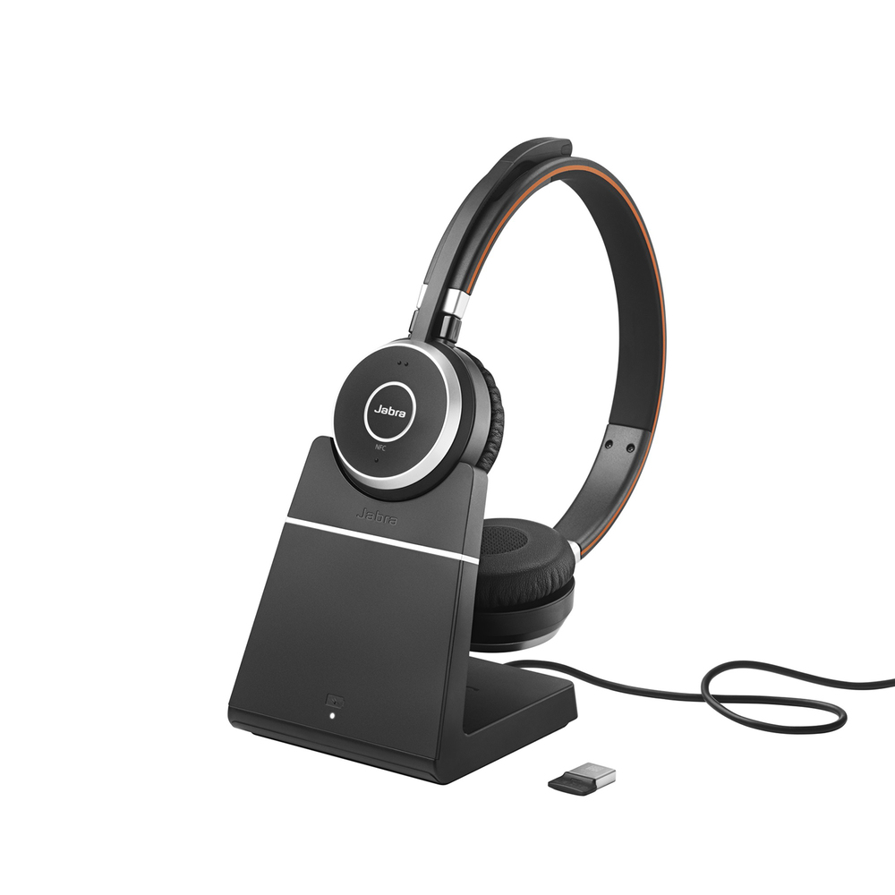 Jabra Bluetooth naglavne slušalke Evolve 65 MS Duo USB in USB dongle Link 370