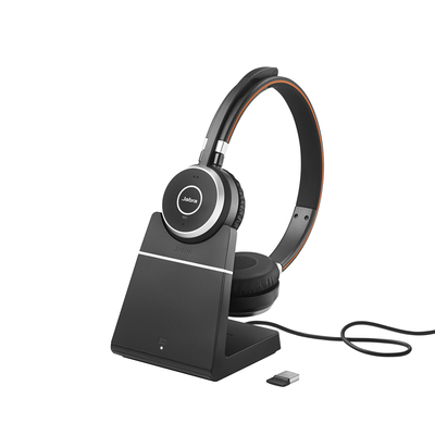 Jabra Bluetooth naglavne slušalke Evolve 65 MS Duo USB in USB dongle Link 370 črna
