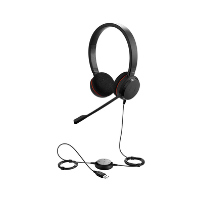 Jabra Naglavne slušalke Evolve 20SE MS Duo USB črna