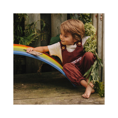 Kinderfeets Lesena ravnotežna deska Kinderboard Rainbow Wash mavrična