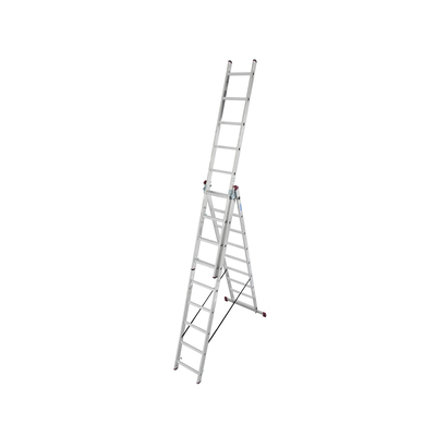 KRAUSE Aluminijasta trodelna lestev 3x9 stopnic