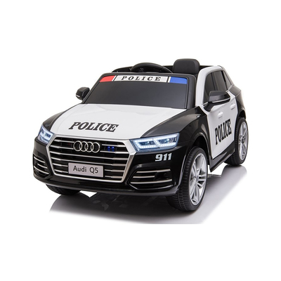 Lean Toys Otroški avto na akumulator Audi Q5 policijski belo-črna