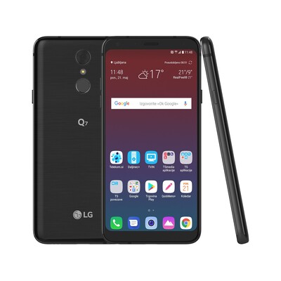 LG Q7 32 GB črna
