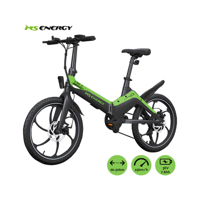 MS ENERGY Električno zložljivo kolo i10 črno-zelena