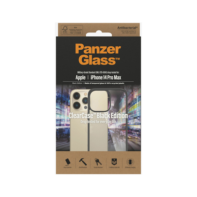 PanzerGlass Silikonski ovoj s steklom na zadnji strani črna