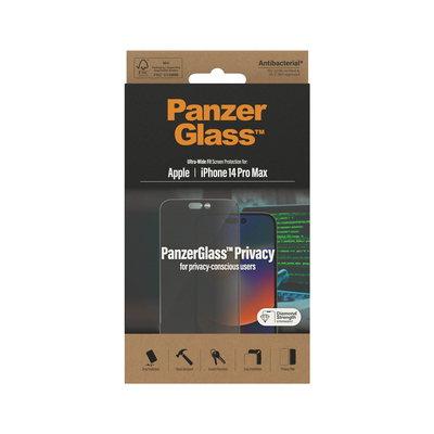PanzerGlass Zaščitno steklo za ekran črna