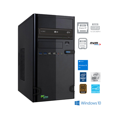 PCplus e-office i7-10700 Windows 10 Pro črna
