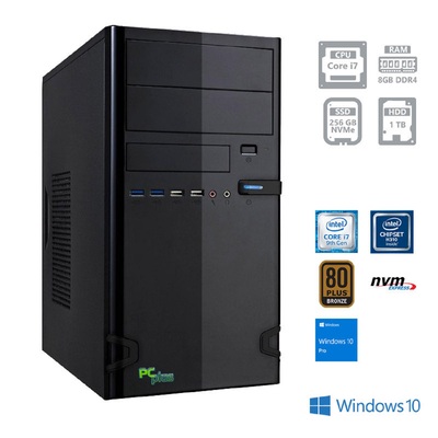 PCplus E-Office I7-9700 Windows 10 Pro črna