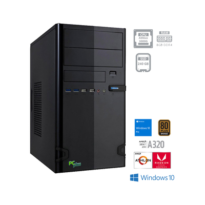 PCplus i-net 3000G Windows 10 Pro črna