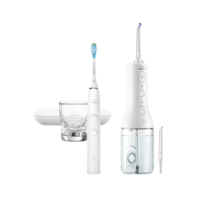 Philips Komplet električne zobne prhe in ščetke Sonicare HX3866/41 bela