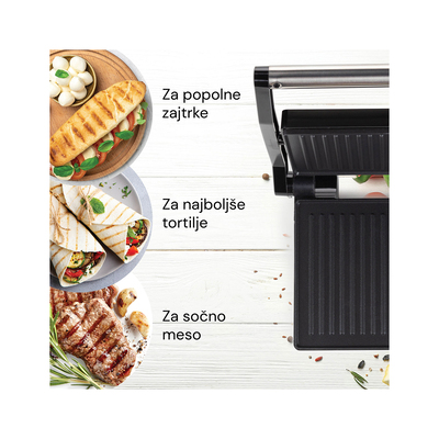 Rosmarino Mini opekač sendvičev Vitalia Panini Press siva