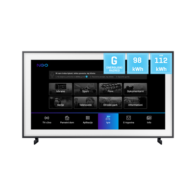Samsung QLED Frame TV QE43LS03TAUXXH 4K črna