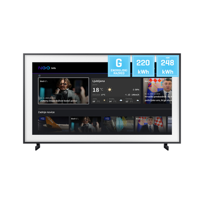 Samsung QLED Frame TV QE75LS03TAUXXH 4K črna