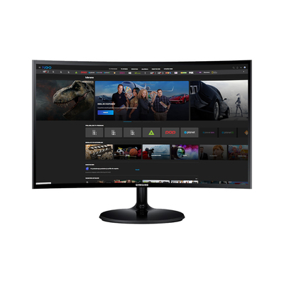 Samsung Ukrivljen monitor C27F390FHR črna