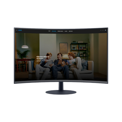 Samsung Ukrivljen monitor C32T550FDR črna