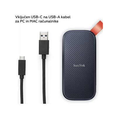 SanDisk SSD disk Portable (SDSSDE30-1T00-G26) 1 TB črna