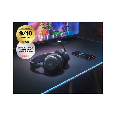 SteelSeries Gaming slušalke Arctis Nova 7 črna