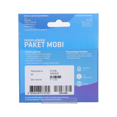 Telekom Slovenije Paket MultiSIM MOBI