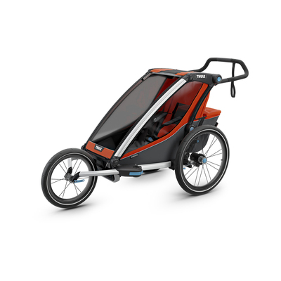 Thule Večnamenski otroški voziček Chariot Cross1 enosed rdeče-oranžna