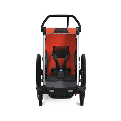 Thule Večnamenski otroški voziček Chariot Cross1 enosed rdeče-oranžna