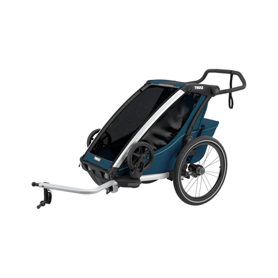 Thule Večnamenski otroški voziček Chariot Cross1 enosed temno modra-siva