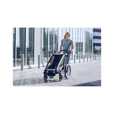 Thule Večnamenski otroški voziček Chariot Lite1 enosed svetlo siva-črna