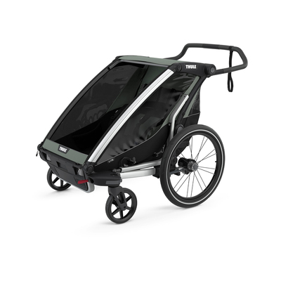 Thule Večnamenski otroški voziček Chariot Lite2 dvosed svetlo siva-črna