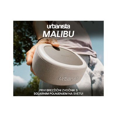 Urbanista Bluetooth solarni zvočnik Malibu siva
