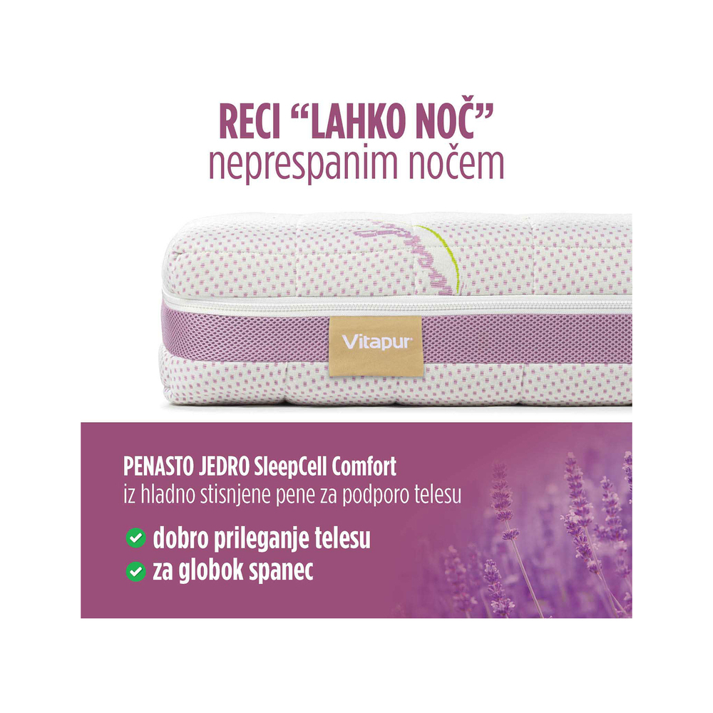 Vitapur Ležišče iz pene Lavender Comfort 16