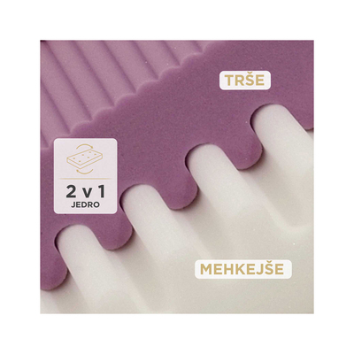 Vitapur Ležišče iz pene Memosilver Memory 18+2 80x200 cm bela
