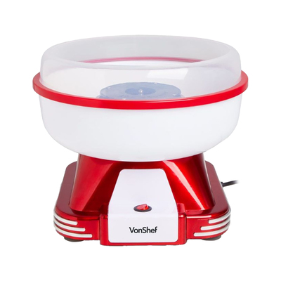 VonShef Retro aparat za izdelavo sladkorne pene (2000189) rdeča